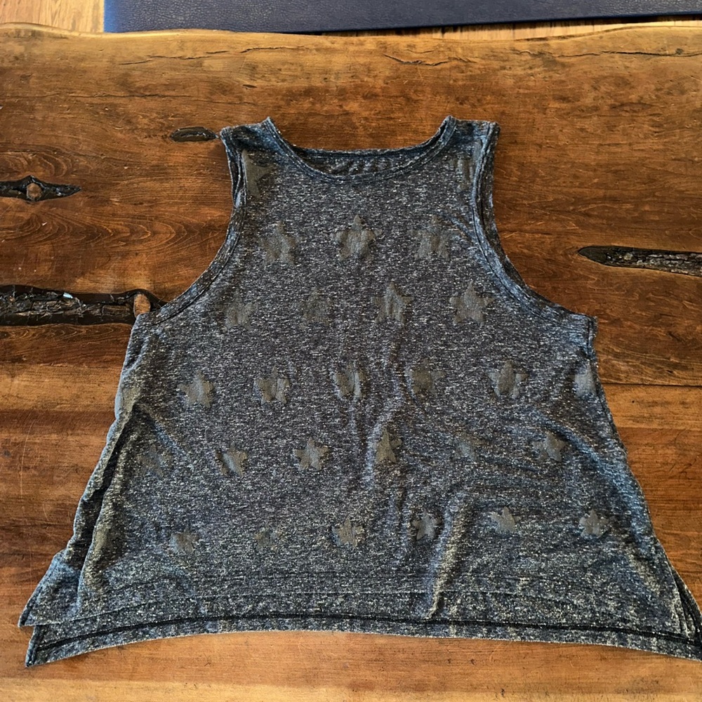 American Eagle Outfitters Gray Tank Top with Scoop Neckline